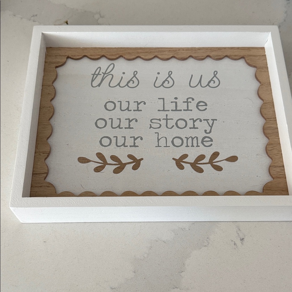 Elegant White and Brown Home Story Frame
